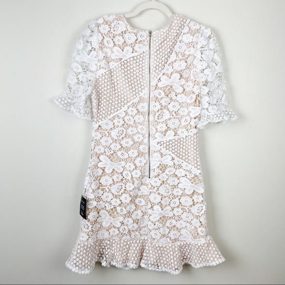 Lulus White Crochet Lace Short Sleeve Mini Dress - Picture 11 of 16